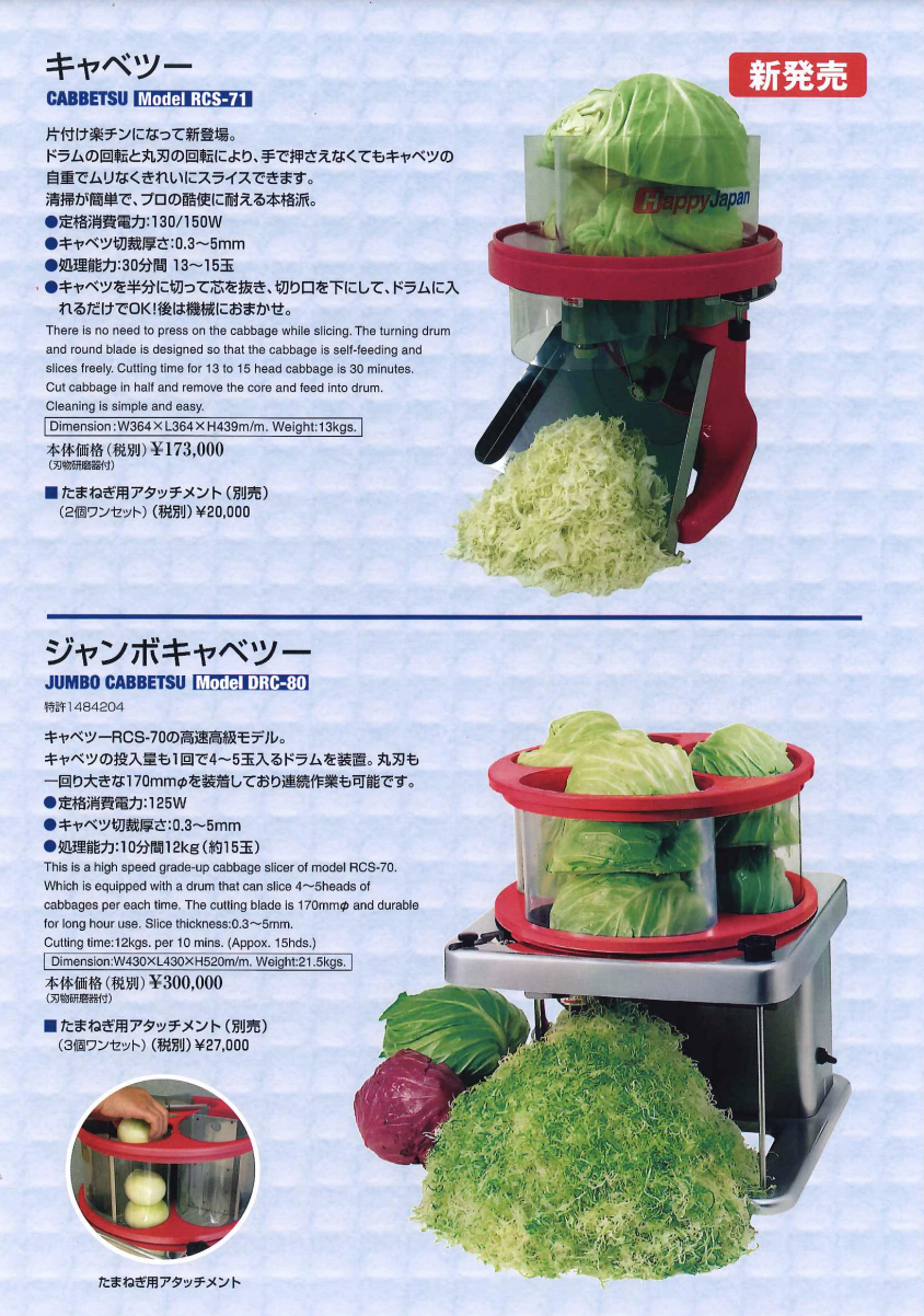 キャベツー RCS-70用 玉ねぎアタッチメント(2個組) 電動キャベツー RCS-70用 玉ねぎアタッチメント(2個入) CKY2401 業務用