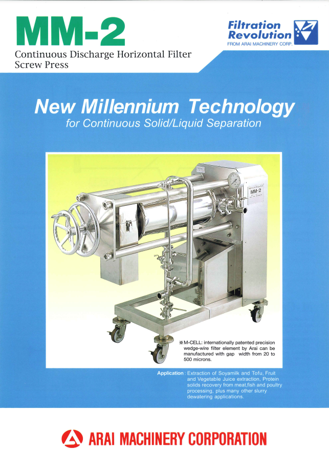 NEW Millennium Technology for Continuous Solid/Liquid Separation MM-2
