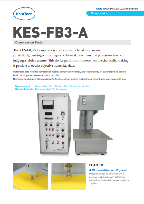 Compression Tester KES-FB3-A Catalog