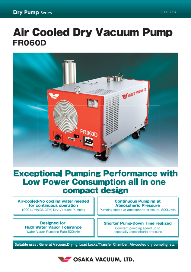 Dry Pump Series Air Cooled Dry Vacuum Pump FR060D