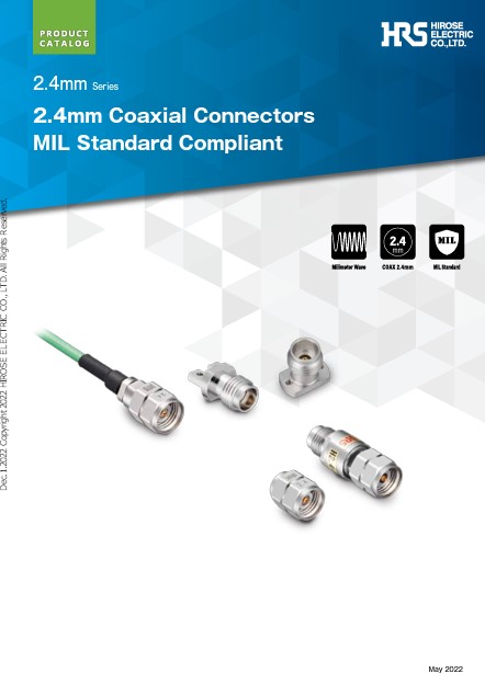 HIROSE ELECTRIC 2.4mm Series Product Catalog